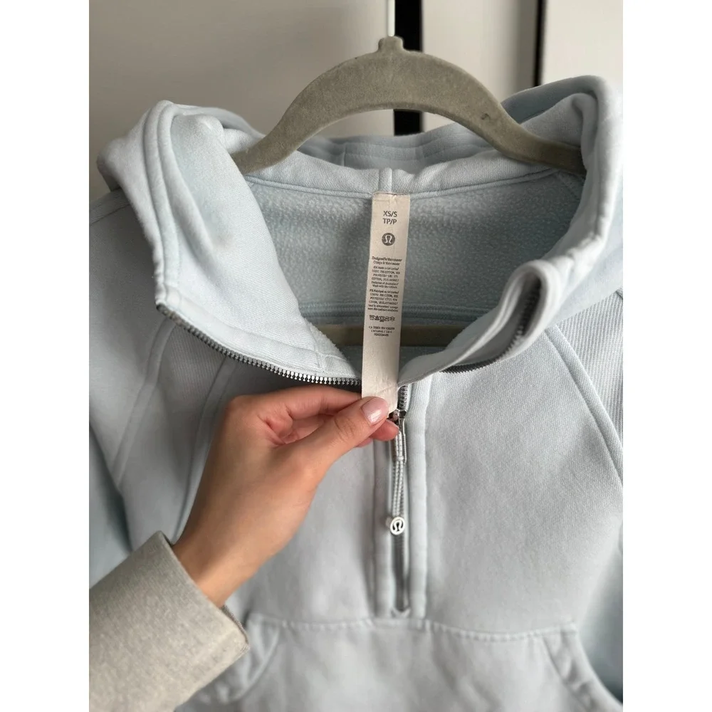 Lululemon‎ Scuba Oversized Half-Zip Hoodie / Size XS/S / Sheer Blue
